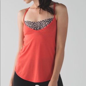 Lululemon orange cheetah print tank